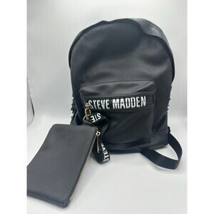 Steve Madden Faux Leather Full Size Backpack w/ Wristlet